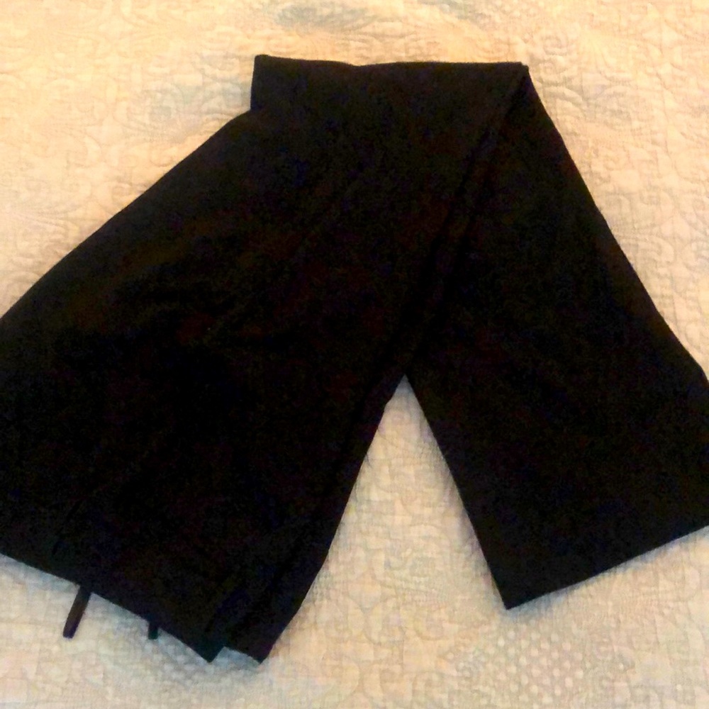 Amanda and Chelsea black clasp/zip front pants.